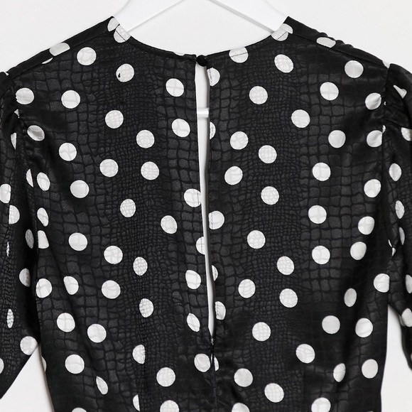 ASOS NWOT TALL Romper - Twist Front Polka Dot - Picture 4 of 7